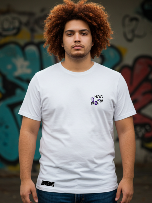 Camiseta HOG Be Real - Branca Clássica