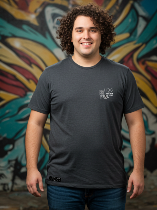 Camiseta HOG Be Real - Cinza Grafite