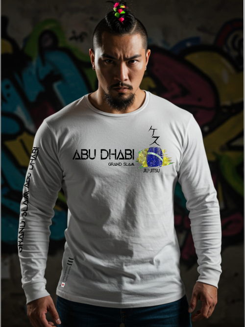 Camiseta Manga Longa Masculina Brasil Abu Dhabi Grand Slam - APAG