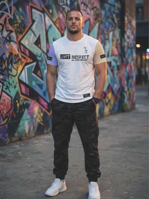Camiseta Masculina Color Block Just Respect APAG MMA Premium