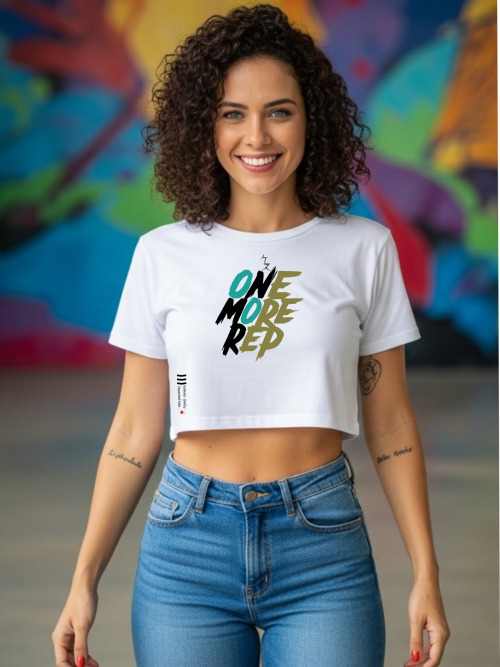 Cropped Feminino Branco One More Rep - APAG