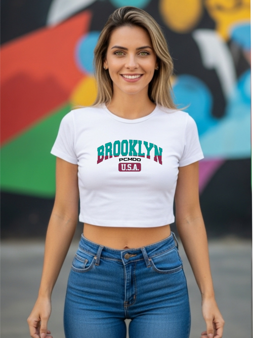 Cropped Feminino Brooklyn PCMDO U.S.A.