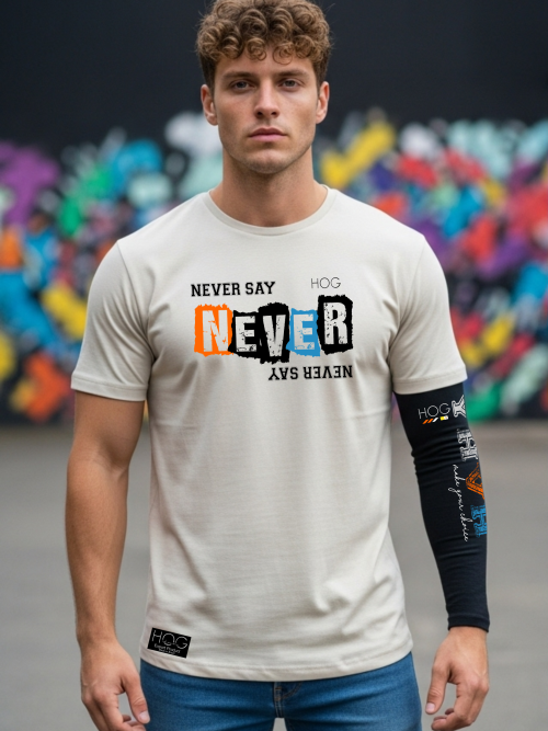 CAMISETA NEVER SAY NEVER - HOG -