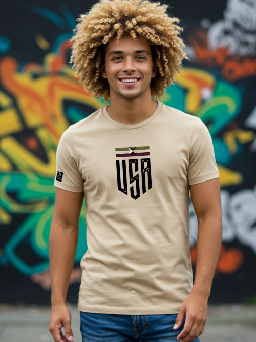 Camiseta Masculina Branca USA PCMO - Streetwear
