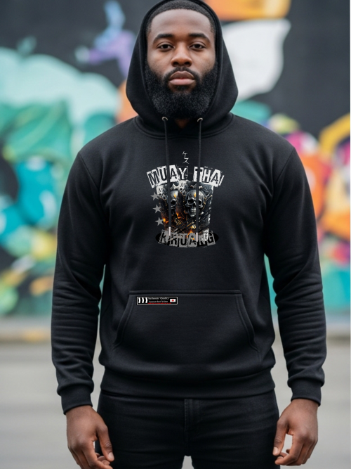 Moletom Canguru Muay Thai Kruang Skull Fire - Apag